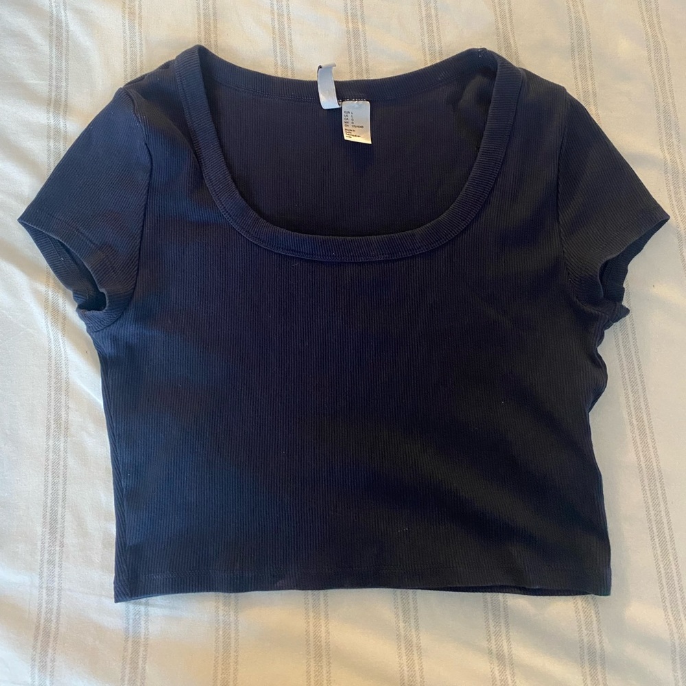 H&M Navy Short Sleeve Tee